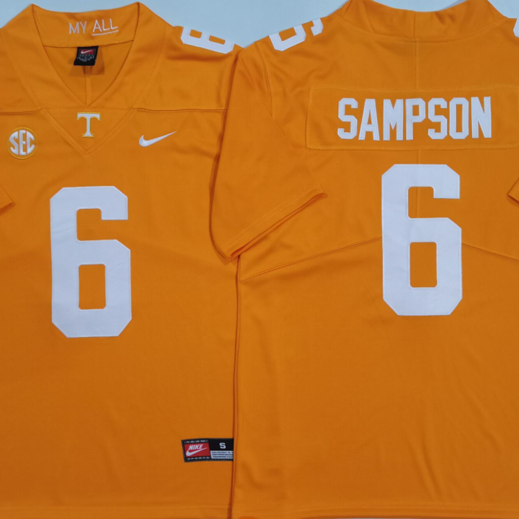 Tennessee Volunteers Orange #6 SAMPSON Stitched Jersey
