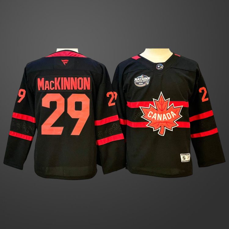 Youth 4 Nations NHL Hockey #29 Nathan MacKinnon Jersey Black