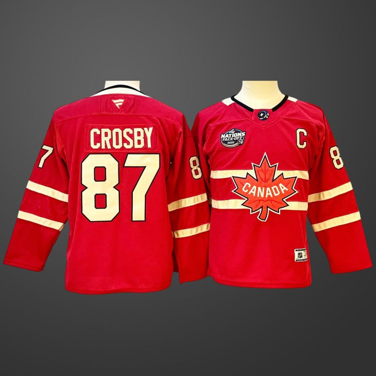 Youth 4 Nations NHL Hockey #87 Sidney Crosby Jersey Red