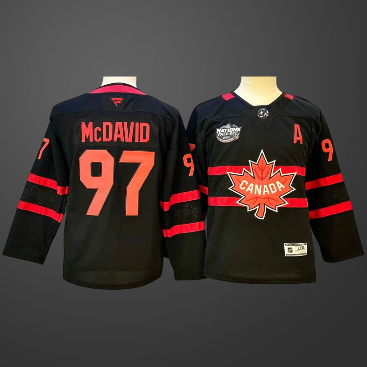 Youth 4 Nations NHL Hockey #97 Connor McDavid Jersey Black