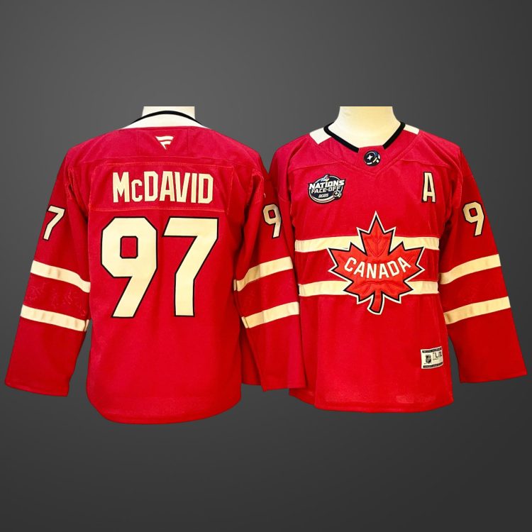 Youth 4 Nations NHL Hockey #97 Connor McDavid  Jersey Red