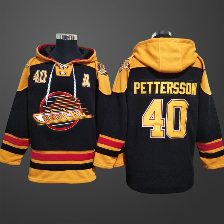 Men's Vancouver Canucks #40 Elias Pettersson All Stitched Hoodie