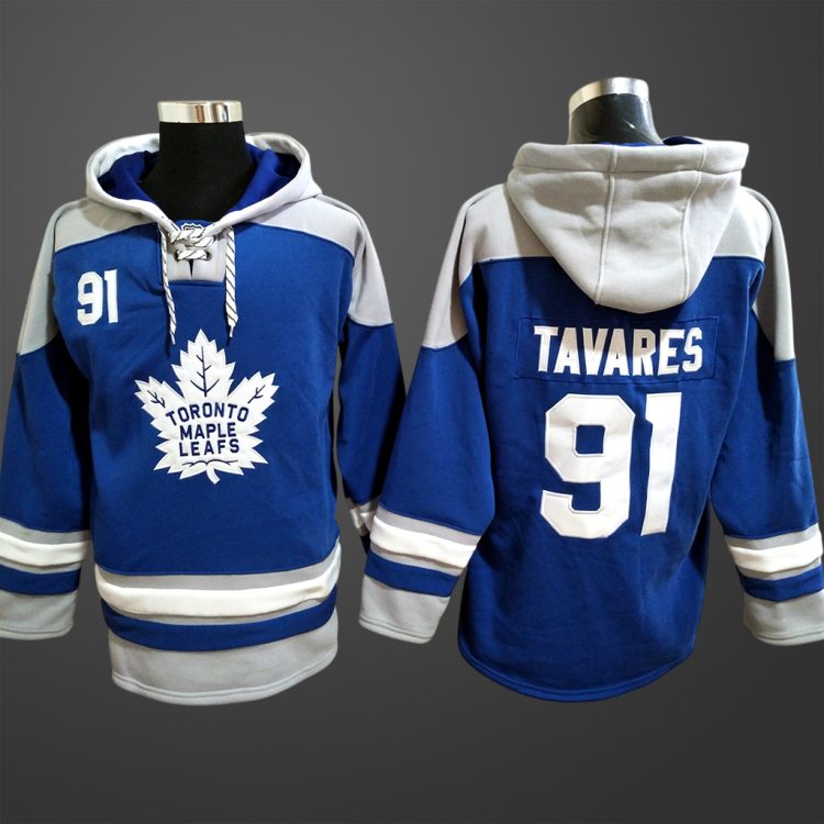 Men's Toronto Maple Leafs John Tavares #91 All Stitched Hoodie