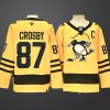 Men's Pittsburgh Penguins #87 Sidney Crosby Gold 2025/26 With C Patch Alternate Stitched Hockey Jersey