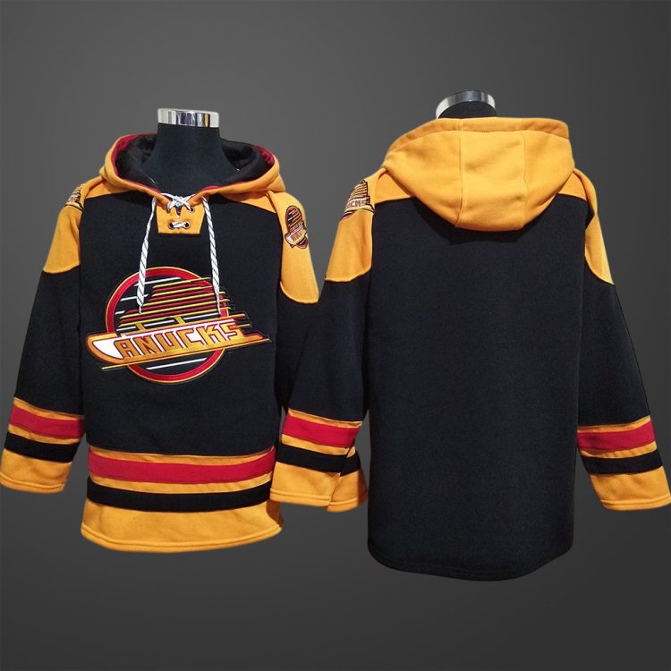 Men's Vancouver Canucks Team Blank All Stitched Hoodie
