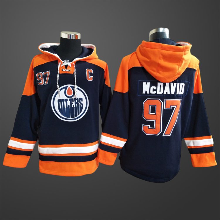 Men's Edmonton Oilers #97 McDAVID All Stitched Hoodie