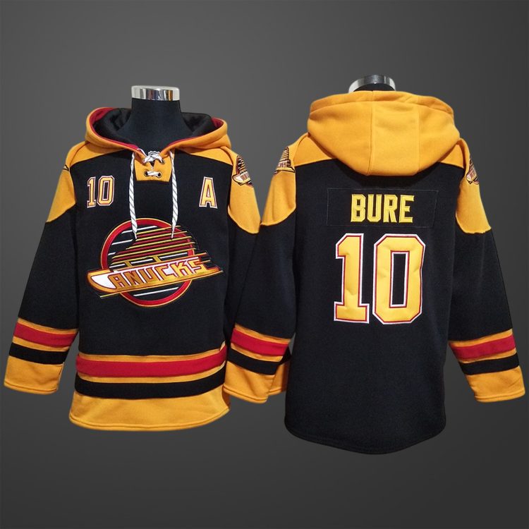 Men's Vancouver Canucks Pavel Bure #10 All Stitched Hoodie