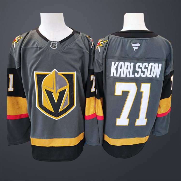 Men's Vegas Golden Knights William Karlsson #71 Fanatics Gray Player Jersey