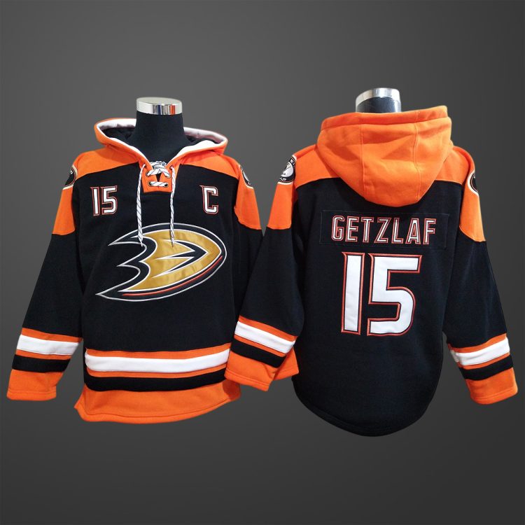 Men’s Anaheim Ducks Ryan Getzlaf #15 Stitched Hoodie