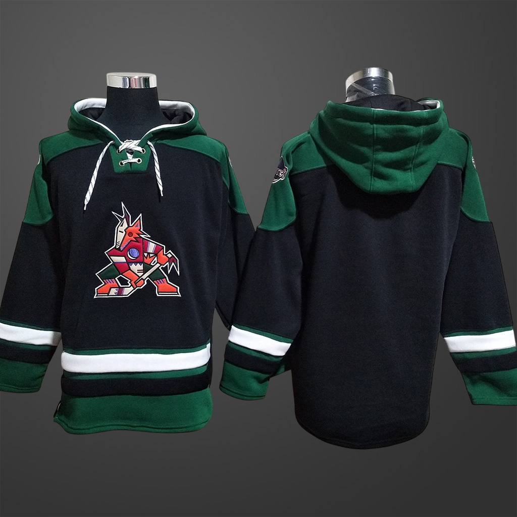 Men’s Arizona Coyotes Team Blank Stitched Hoodie Black