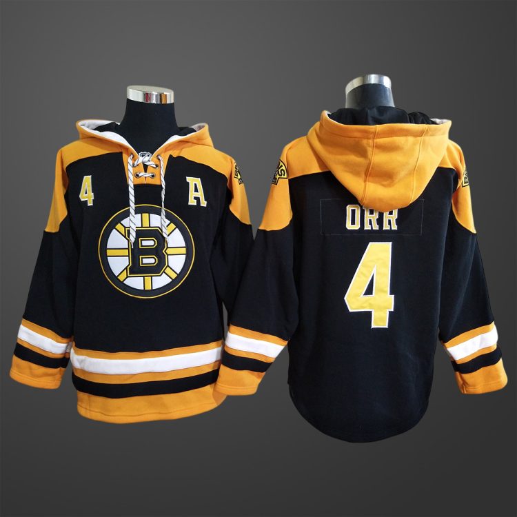 Men’s Boston Bruins Bobby Orr #4 Stitched Hoodie
