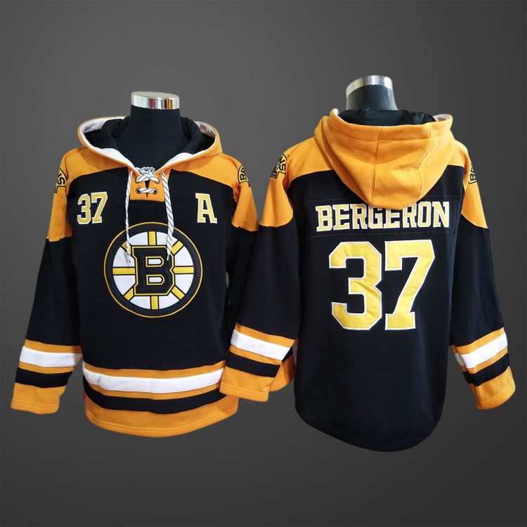Men’s Boston Bruins Patrice Bergeron #37 Stitched Hoodie
