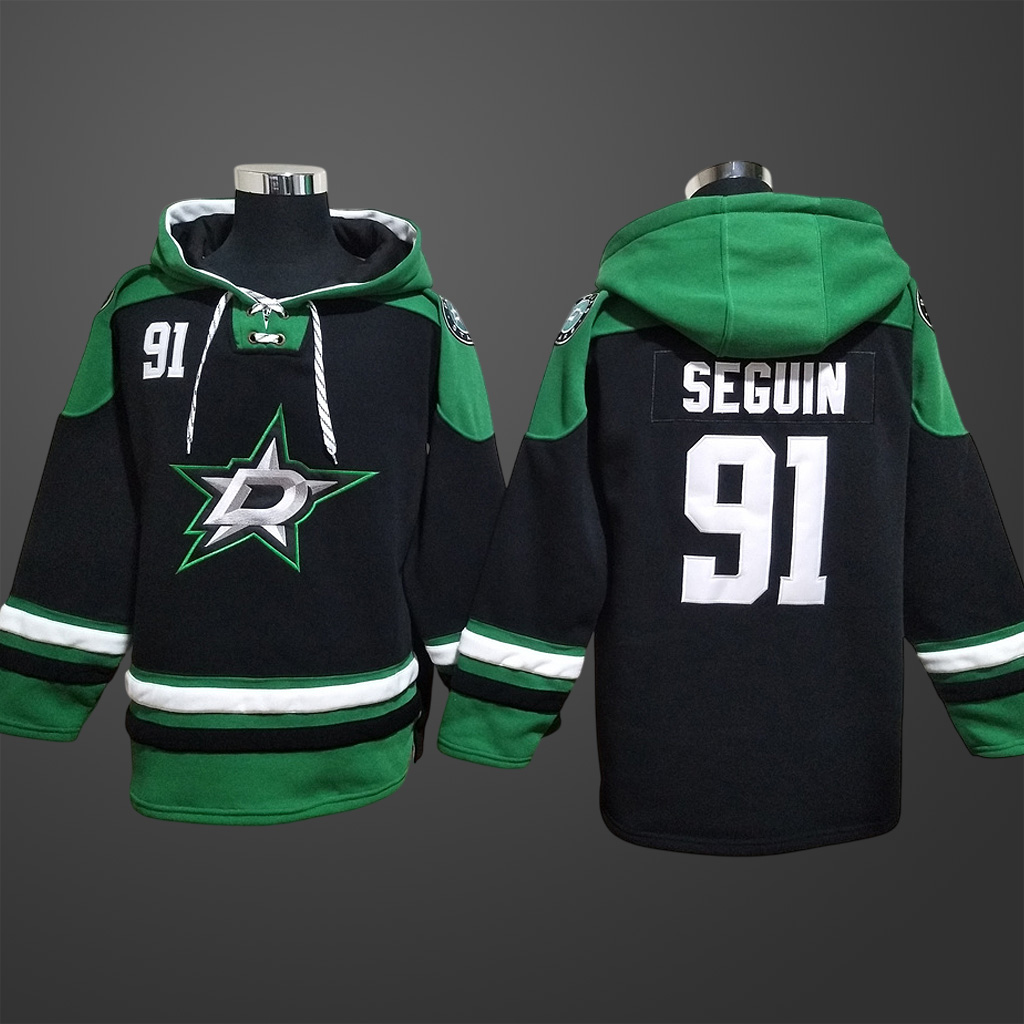Men’s Dallas Stars #91 Tyler Seguin Stitched Hoodie