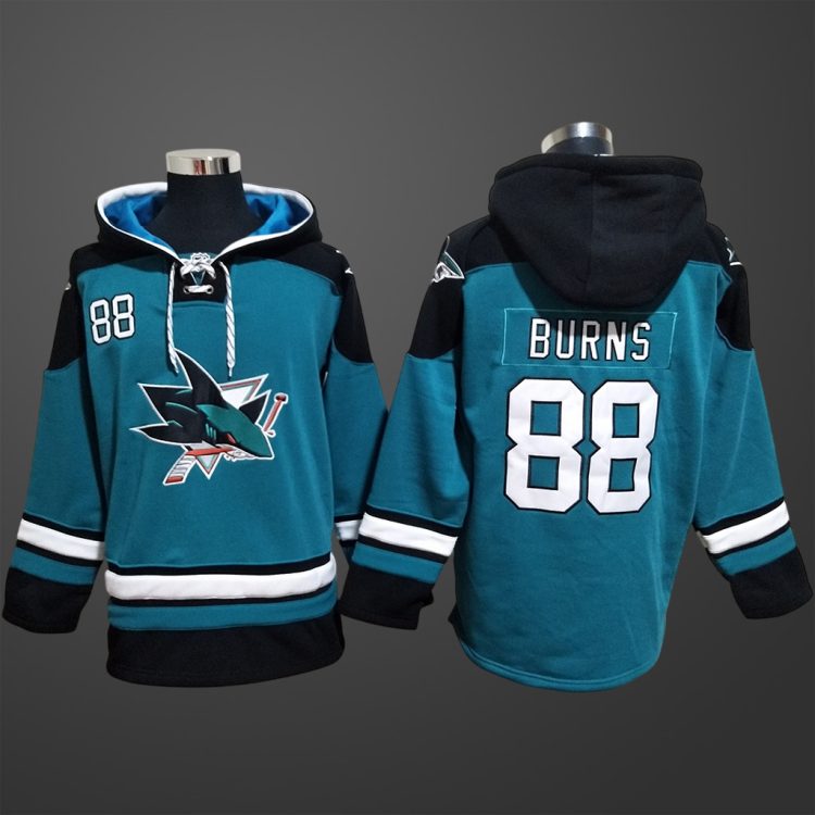 Men’s San Jose Sharks Brent Burns #88 Stitched Hoodie