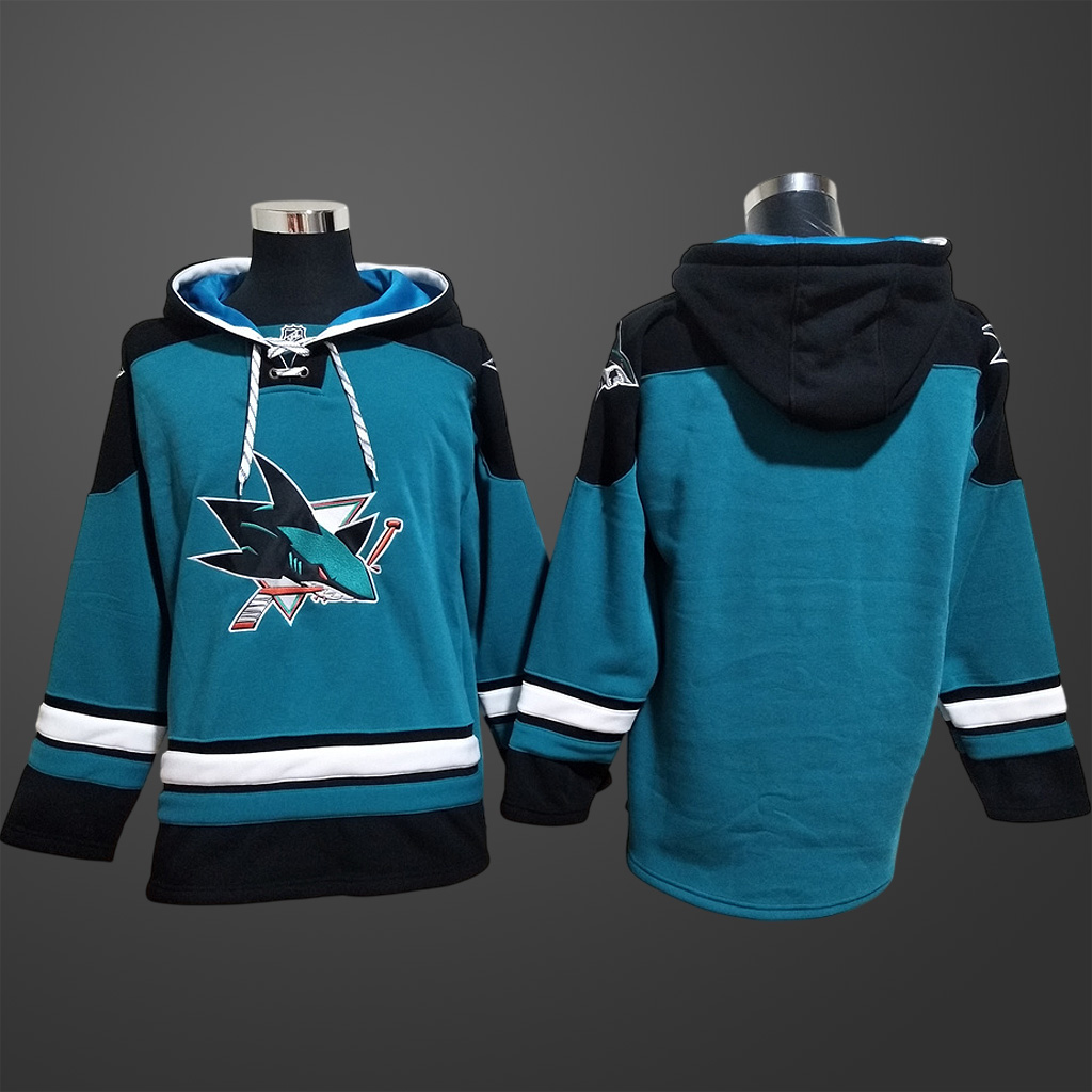 Men’s San Jose Sharks Team Blank Stitched Hoodie