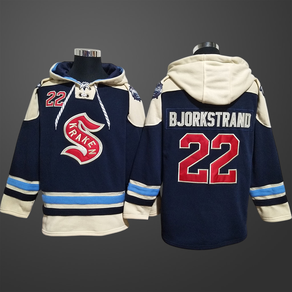 Men’s Seattle Kraken Oliver Bjorkstrand #22 Stitched Hoodie