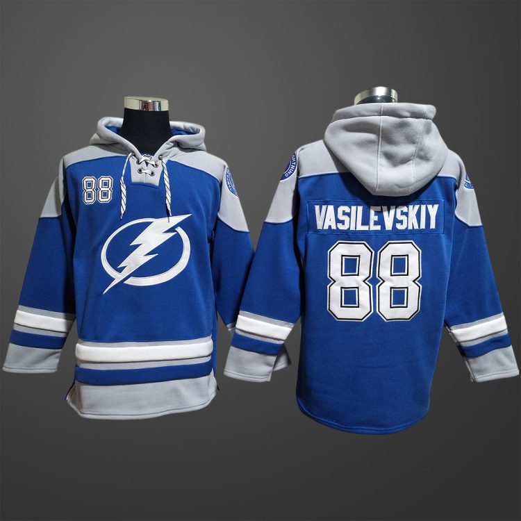 Men’s Tampa Bay Lightning #88 Andrei Vasilevskiy Stitched Hoodie