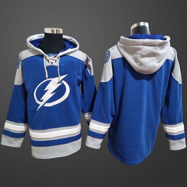 Men’s Tampa Bay Lightning Team Blank Stitched Hoodie