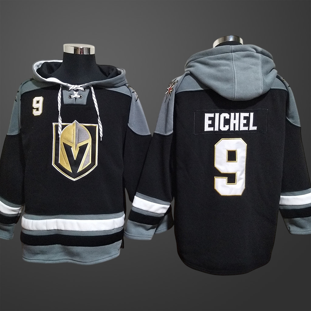 Men’s Vegas Golden Knights #9 EICHEL Stitched Hoodie