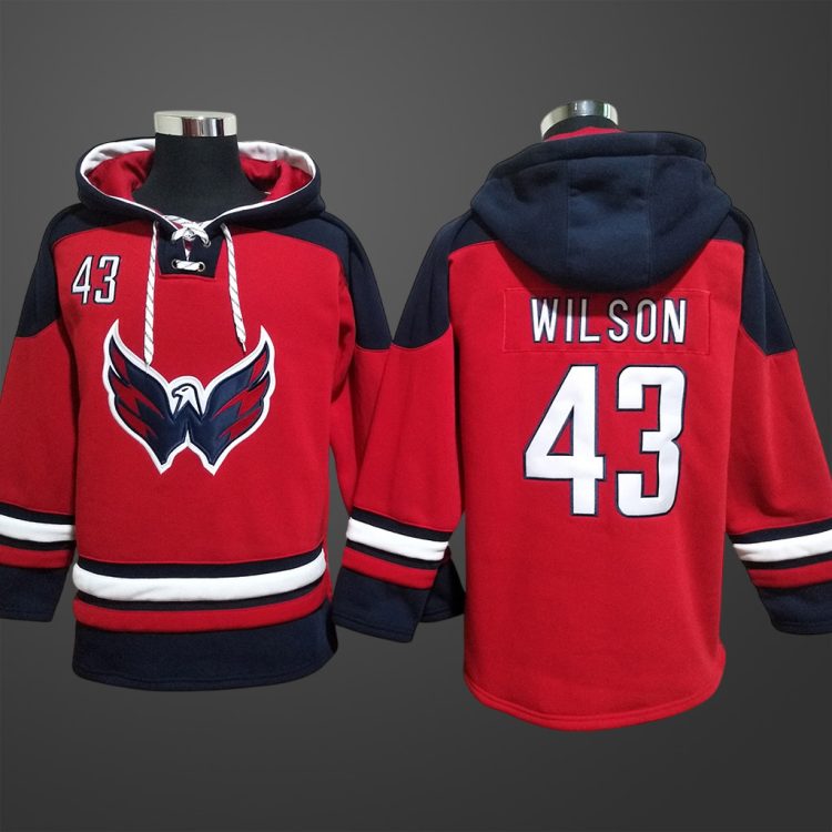 Men’s Washington Capitals #43 Tom Wilson Stitched Hoodie Red
