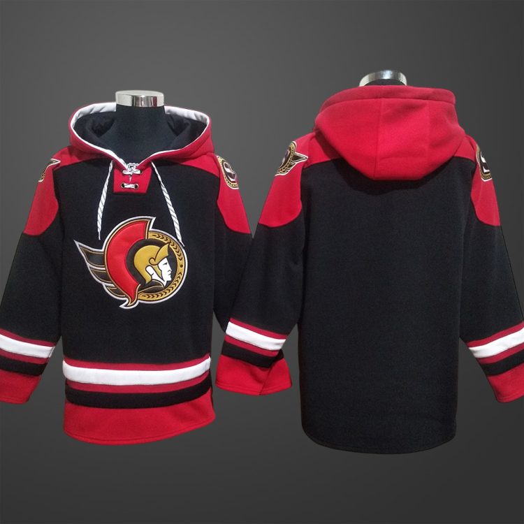 Men's Ottawa Senators Team Blank All Stitched Hoodie