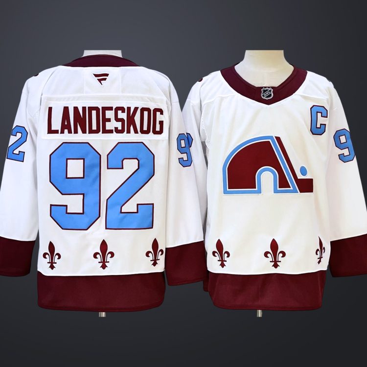 Men’s Colorado Avalanche #92 LANDESKOG White Stitched Jersey