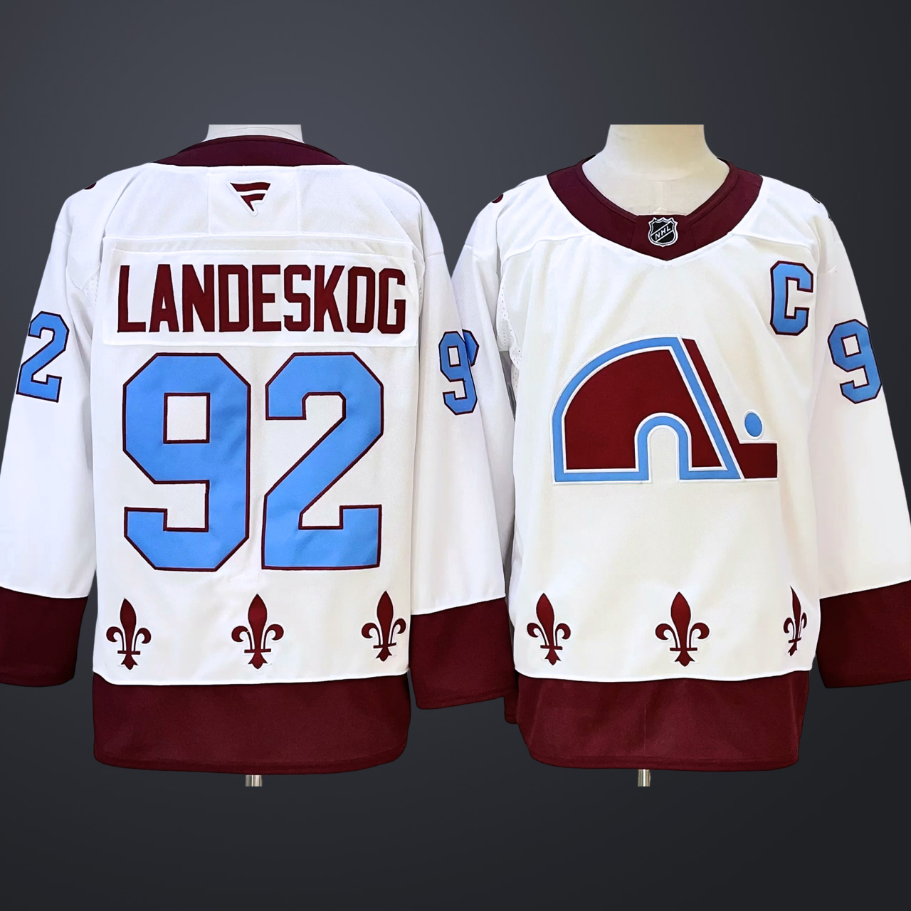 Men’s Colorado Avalanche #92 LANDESKOG White Stitched Jersey