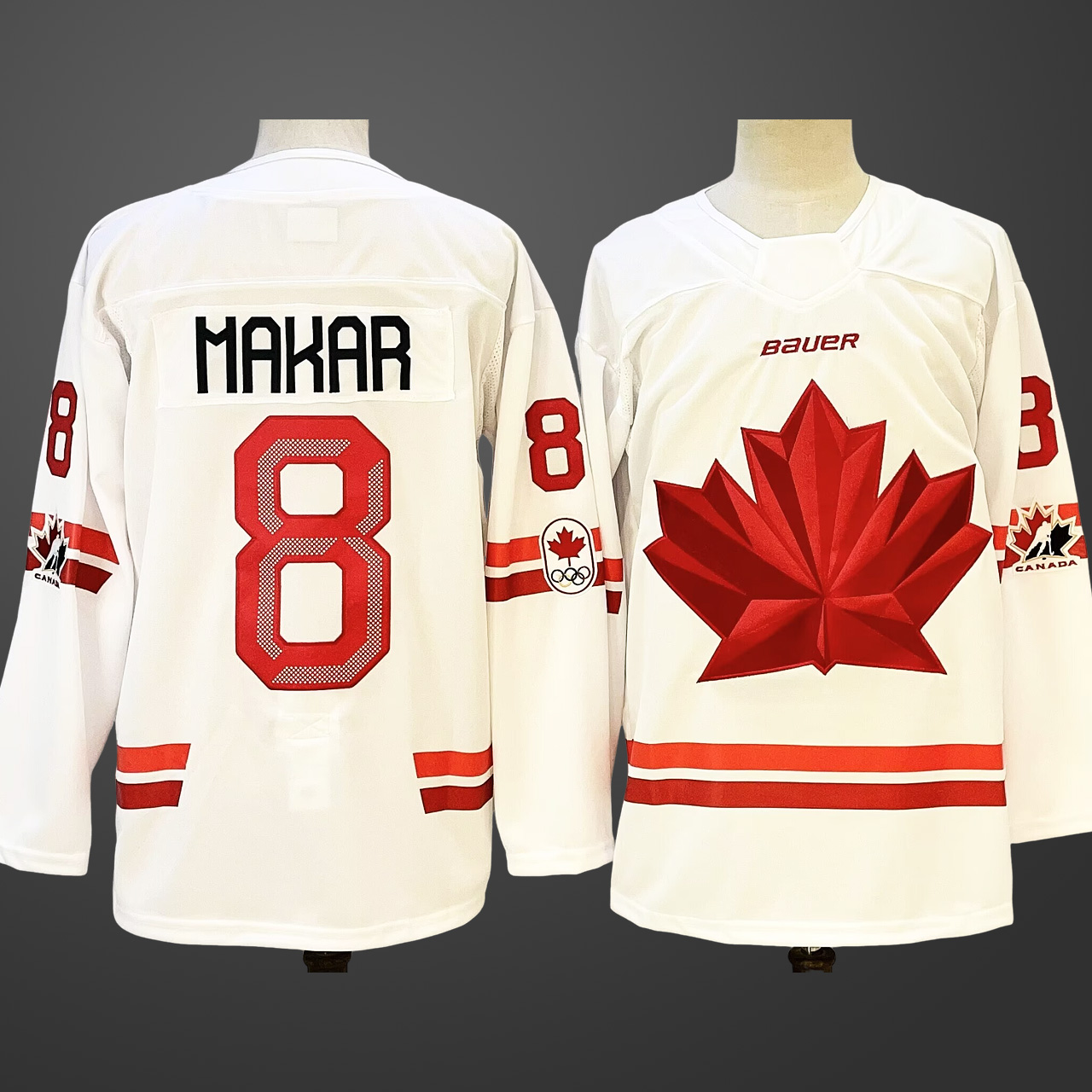 Men’s Hockey Canada #8 Makar White 2026 Olympic Stitched Jersey
