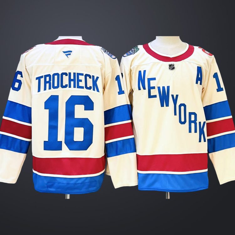 Men's New York Rangers #16 TROCHECK Beige 2026 Winter Classic Jersey