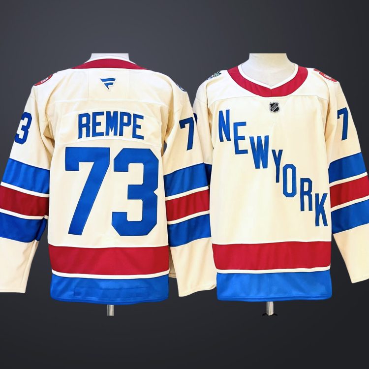 Men's New York Rangers #73 REMPE Beige 2026 Winter Classic Jersey