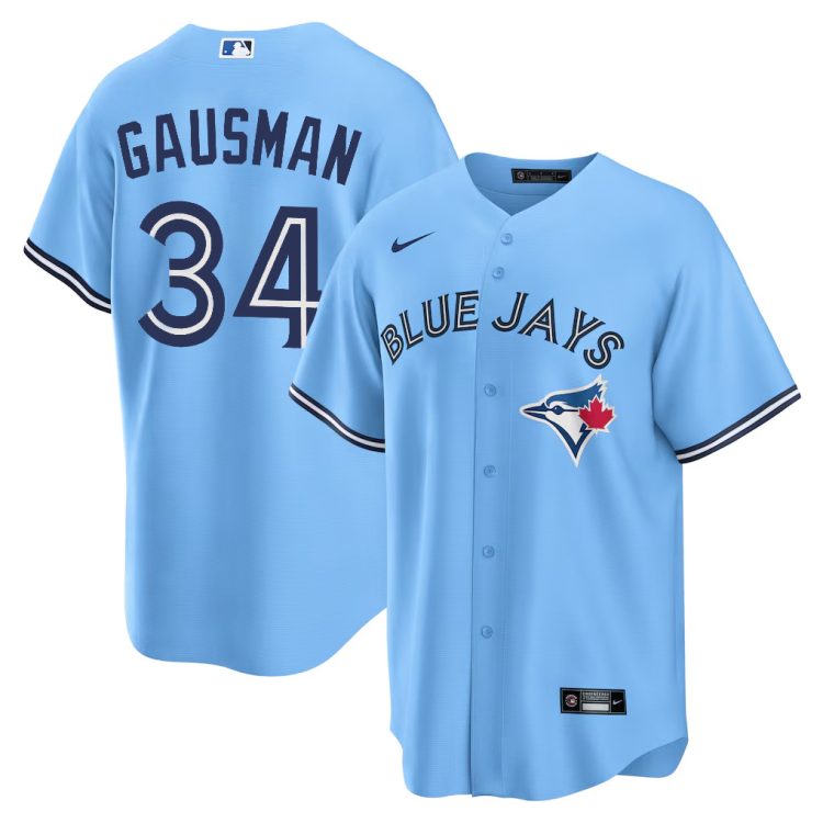 Men's Toronto Blue Jays Kevin Gausman #34 Powder Blue Jersey