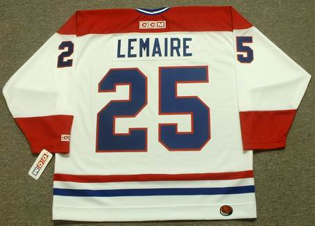 Custom - Montreal Canadians #25 JACQUES LEMAIRE 1978 CCM Throwback White Stitched Jersey