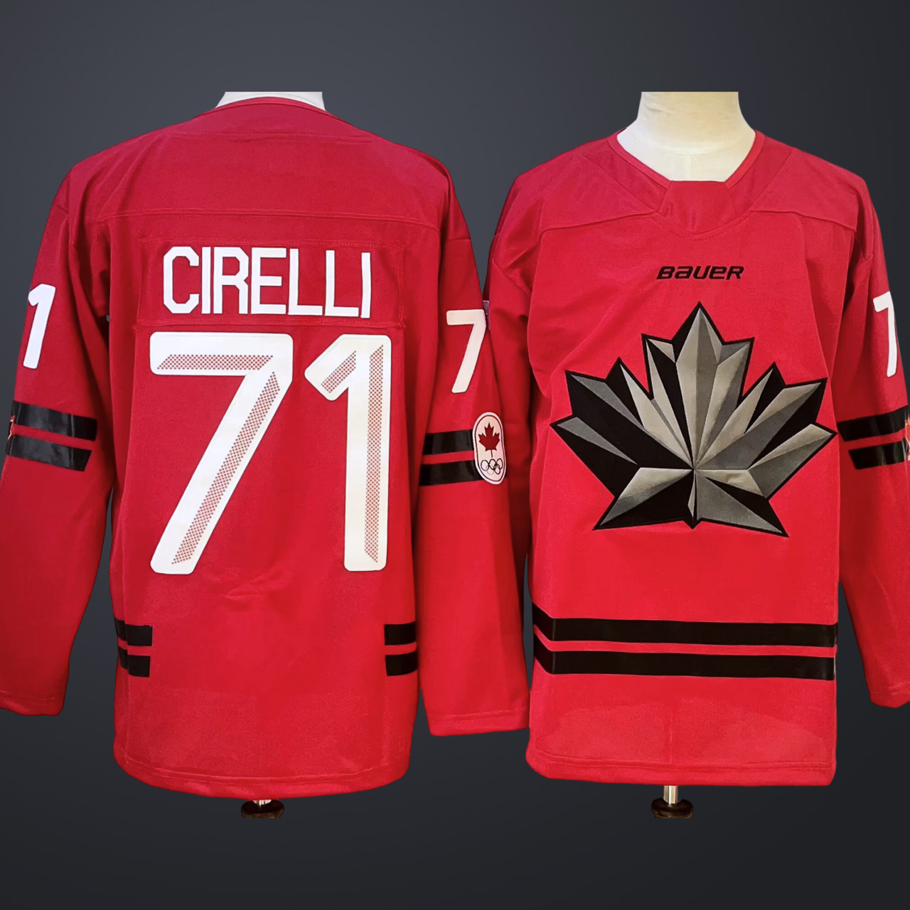 Men’s Hockey Canada #71 ANTHONY CIRELLI Red 2026 Olympic Stitched Jersey