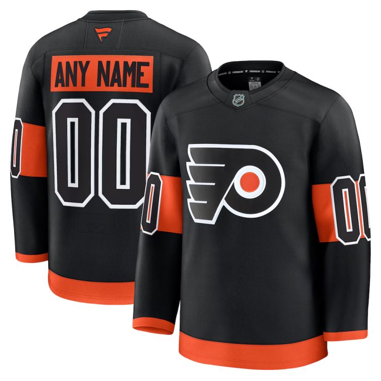 Men's Philadelphia Flyers Fanatics Black Alternate Premium Custom Jersey