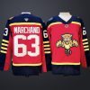 Men’s Florida Panthers #63 MARCHAND Red Stitched Hockey Jersey