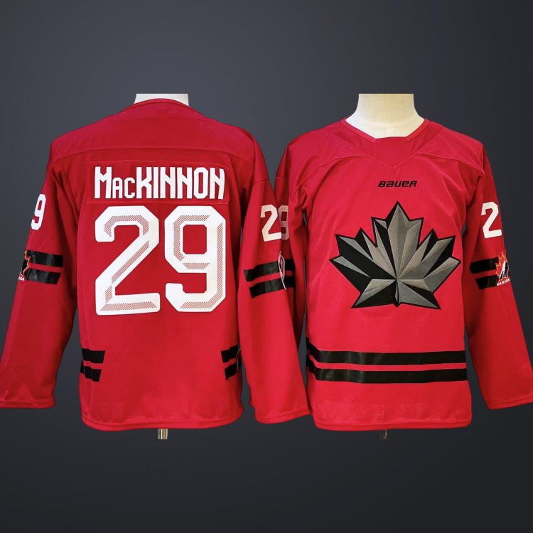 Youth Hockey Canada #29 Nathan MacKinnon Red 2026 Olympic Stitched Jersey