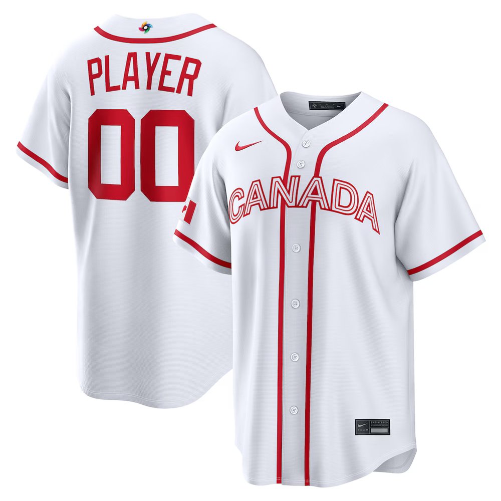 Custom Canada Baseball White 2026 World Baseball Stitched Jersey