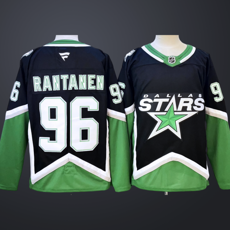 Men's Dallas Stars #96 Mikko Rantanen Black 202526 Alternate Stitched Hockey Jersey