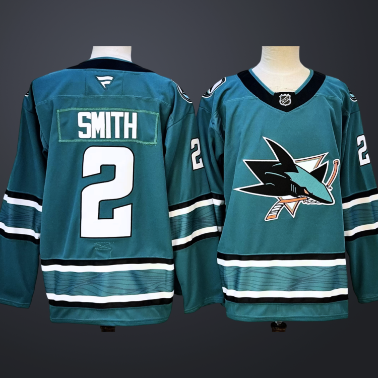 Men's San Jose Sharks #2 Will Smith Blue Alternate Stitched Hockey Jersey