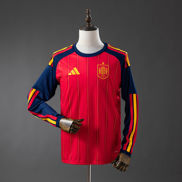 Men's Spain 2026 Home Long Sleeve Jersey S-4XL