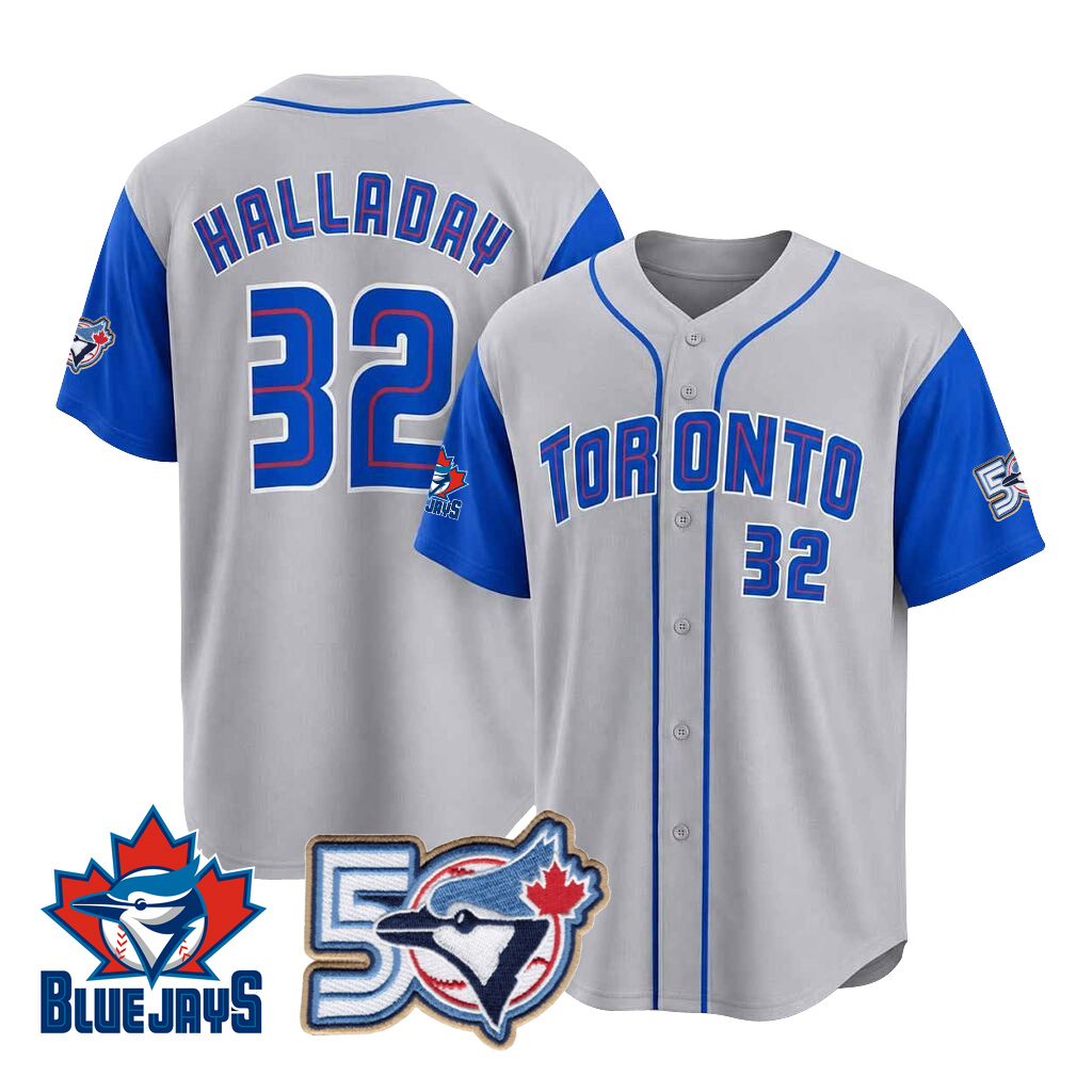 Blue Jays 32 Halladay Stitched Jersey