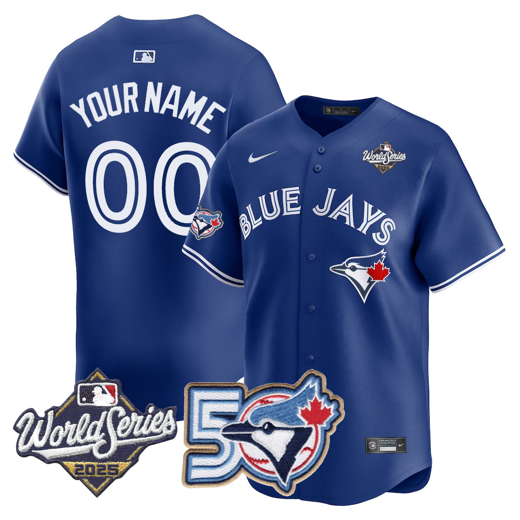 Custom blue jays royal stitched jersey